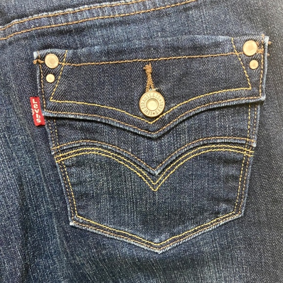 Levi’s 505 Straight Leg Jeans Women’s High Rise Dark Wash W32 L32 - Picture 6 of 12